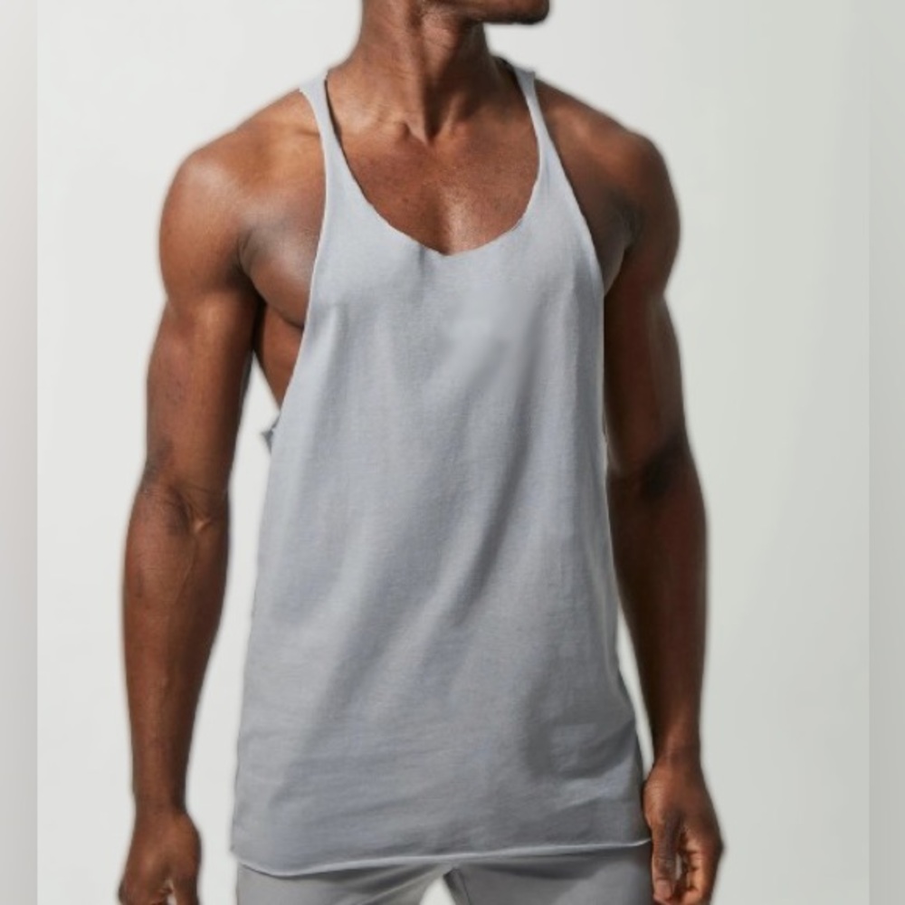 Boohoo Mens Gray Tank Top